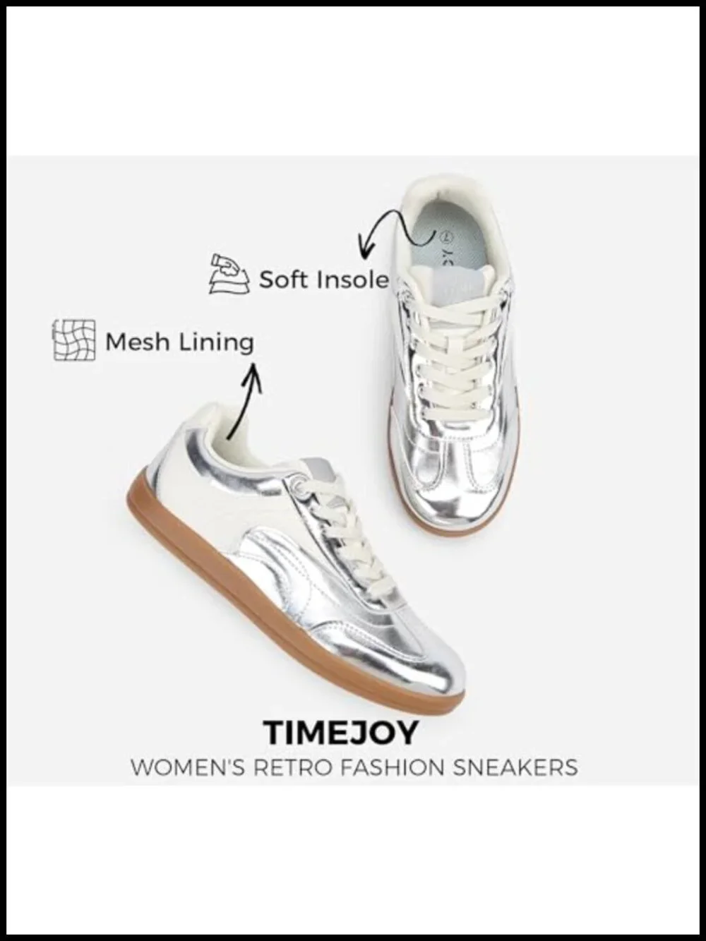 Vintage Retro Fashion Sneakers Non-Slip Lace-Up Casual Comfort Walking Shoes